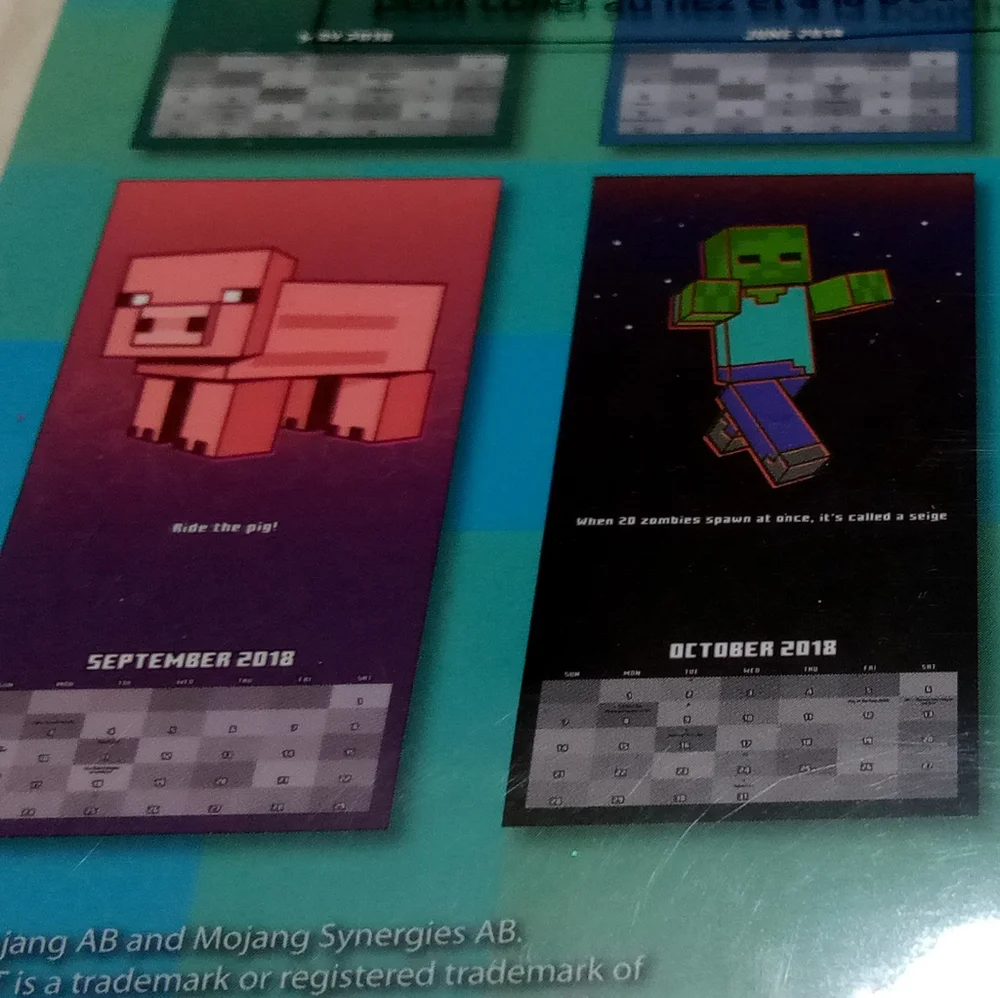 NIP Minecraft 2018 Collectible 16-Month Calendar